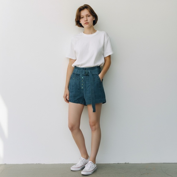 Ulla Johnson Clive Short Utilitarian-Inspired Piece Size 00 100% Cotton - Picture 2 of 16